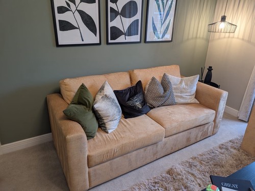 Yellow sofa set x2 - yellow,