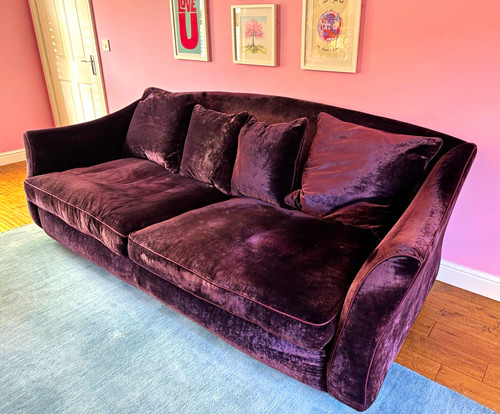 Purple solid velvet - purple,