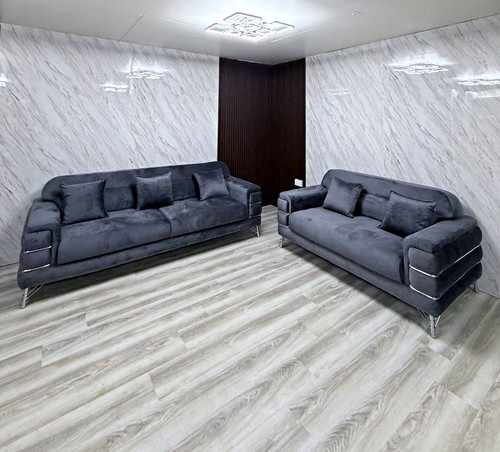Grey upholstered sofa - grey,