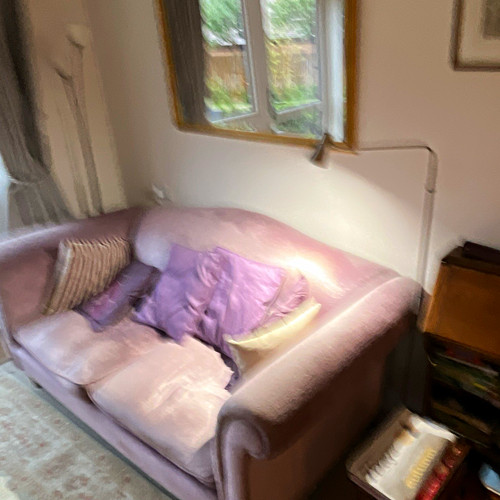 Purple fabric sofa seater - purple, 3