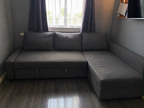Grey shape corner - l-shape, bed
