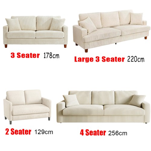 Seater corduroy sofa - seater, jumbo