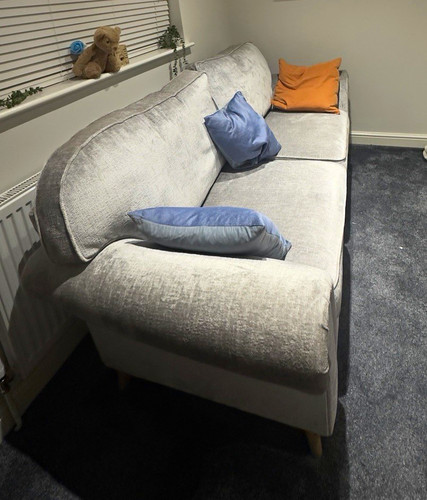 Grey fabric seater sofa - grey,