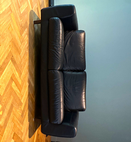 Habitat black leather - habitat,