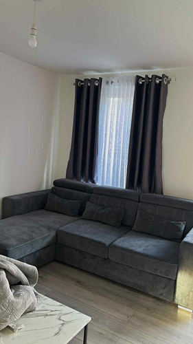 Grey velvet corner sofa - velvet, with