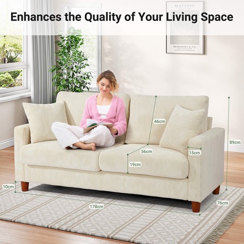 Corduroy sofa seater modern - corduroy,