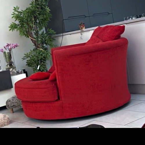 Red seater fabric sofa with - 2-seater,