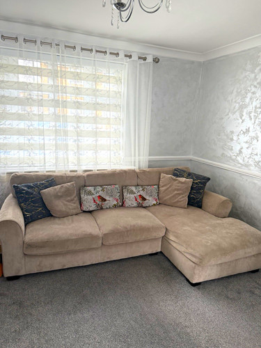 Beige 100 cotton - beige, sofa