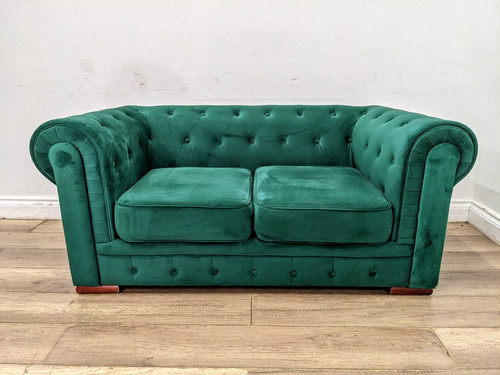 Sofa seater green - green, velvet