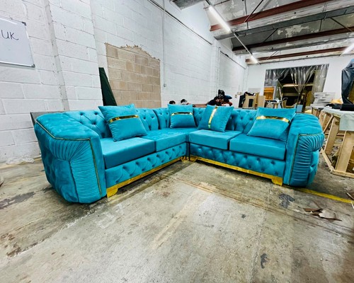 Sofa style turquoise - style, velvet
