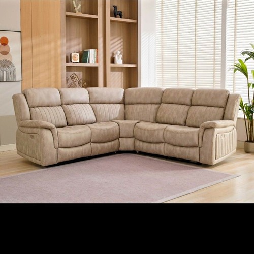 Stanley beige corner recliner - corner,