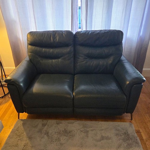 Divano navy leather seater - navy,