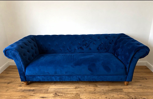 Blue velvet chesterfield - velvet,