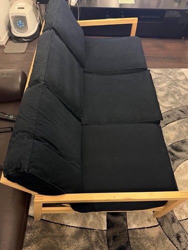 Black seater sofa 100 - 3-seater, sofa,
