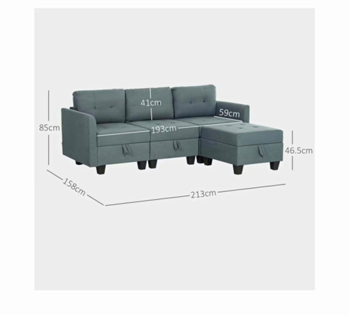 Homcom modular grey - homcom,