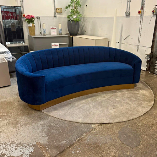 Curved seater blue - seater,